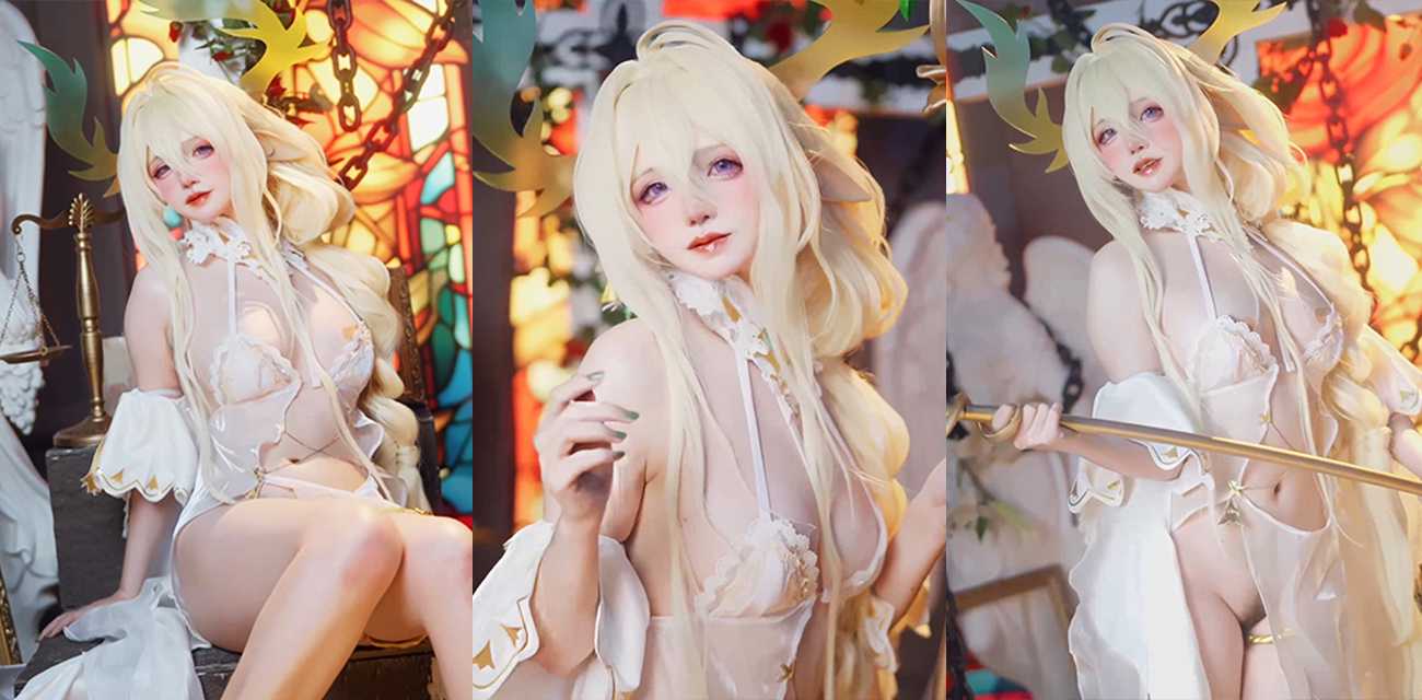 顶级Cos福利姬【阿薰kaOri】新作流出，美乳白皙诱人蜜穴嫩唇磨蹭法杖，色情张力拉满到