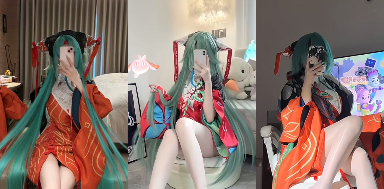 高人气福利姬【沐沐baby】新年COS少司缘，稚嫩酮体制服衬托上演反差萌，筋膜枪狂震骚
