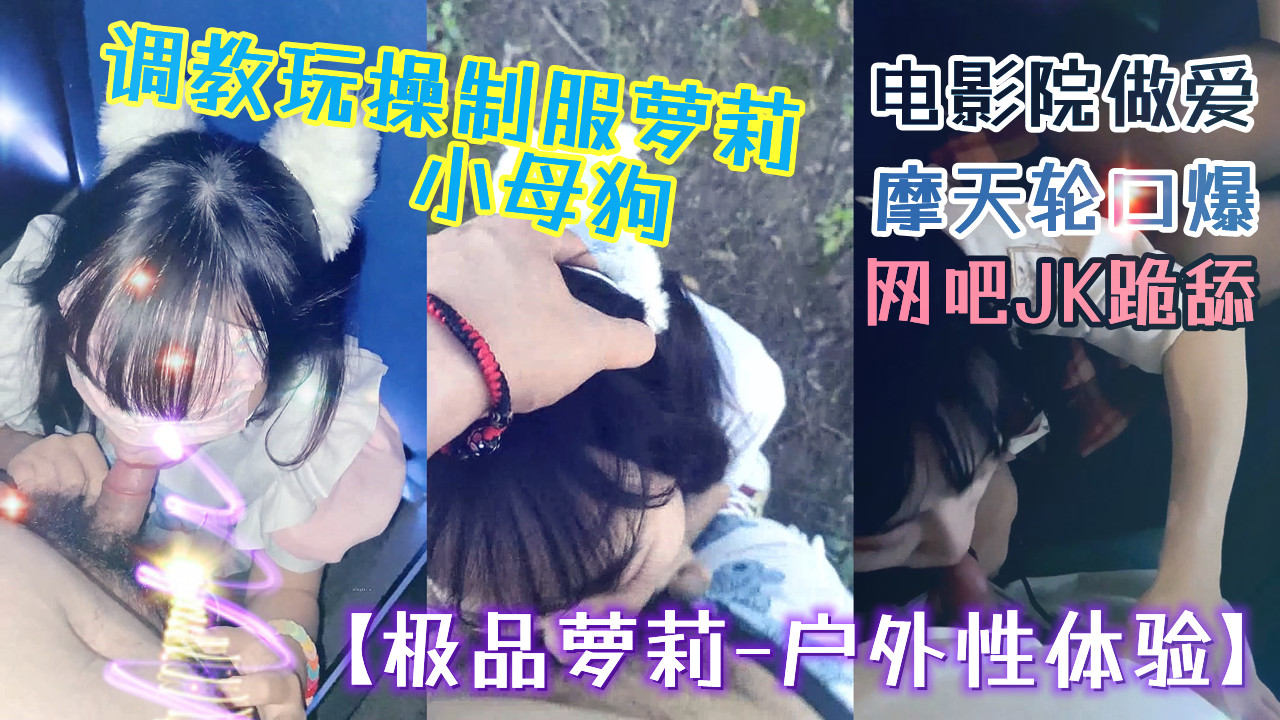 【极品萝莉-户外性体验】调教玩操制服萝莉小母狗，电影院做爱，摩天轮口爆，网吧JK跪