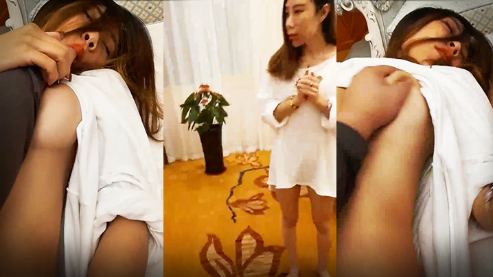 “美女多久没做了_想不想啊_哥哥的鸡巴好大_好舒服”穿着性感的白富美被上门维修师傅诱