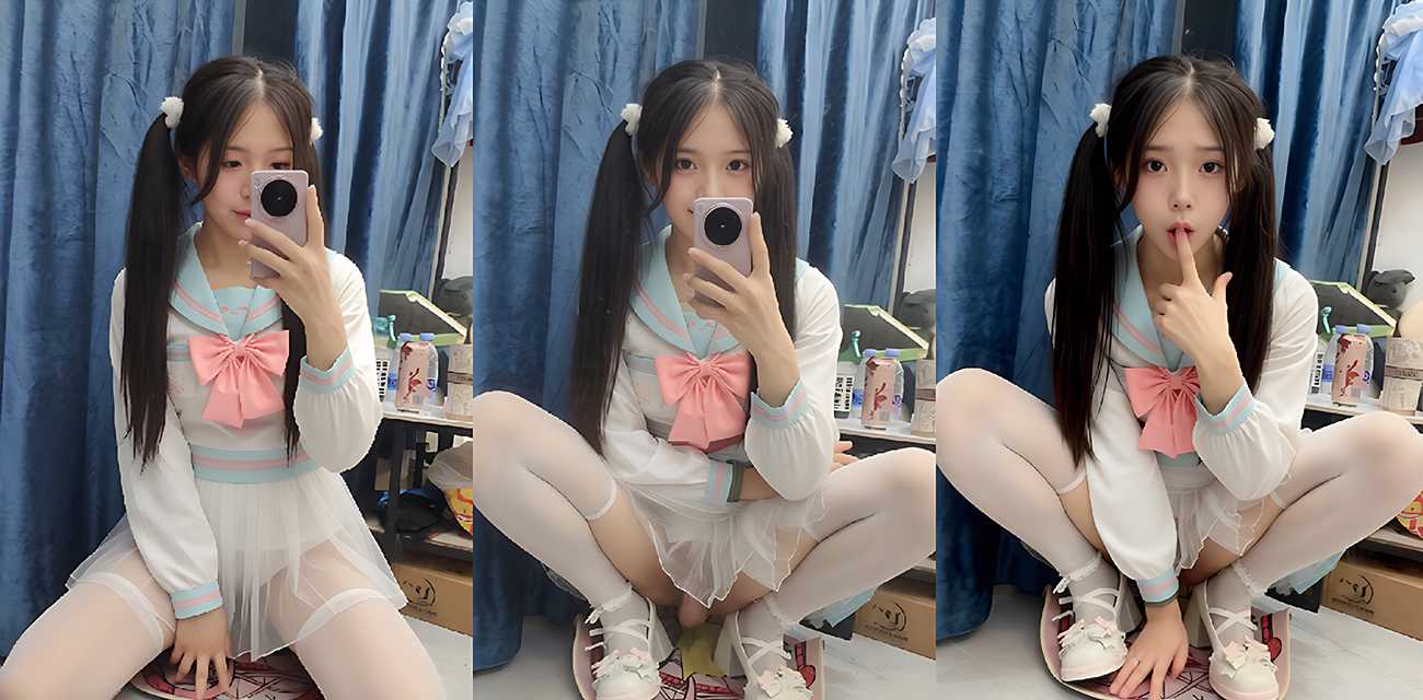 极品伪娘【沐清幽】被主人猛烈后入，头戴猫耳双马尾超可爱，被拉着头发爽操
