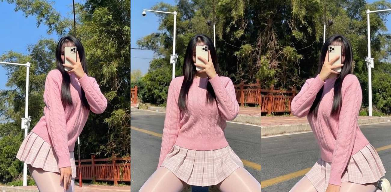 清纯欲妹【铃木美咲】定制福利私拍，粉色针织衫搭配白丝上演足交诱惑，白虎美乳露出自
