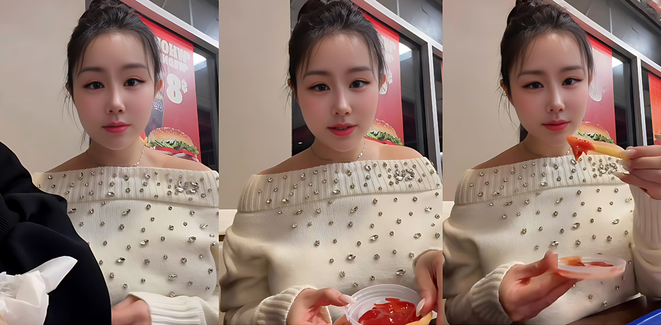极品网黄国服第一瑶【汐梦瑶】新作，在麦当劳挑逗金主打飞机射精，制作精液番茄酱吃得