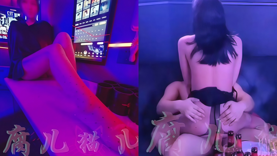 绿帽母狗人妻，约了客户去ktv，献上自己的穿着连体波点丝袜的老婆，老婆在包厢差点被