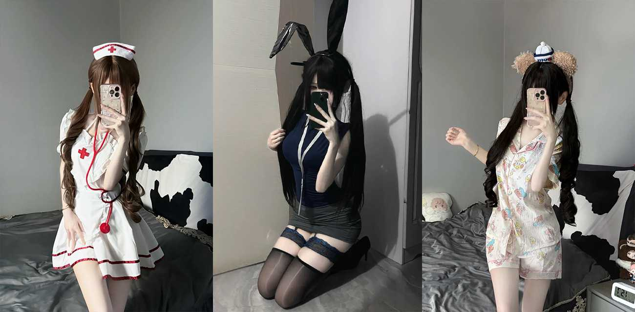 少女福利姬【aoao猫】约会腹肌猛男，各种JK制服讨主人欢心，桃心翘臀被疯狂后入，又甜