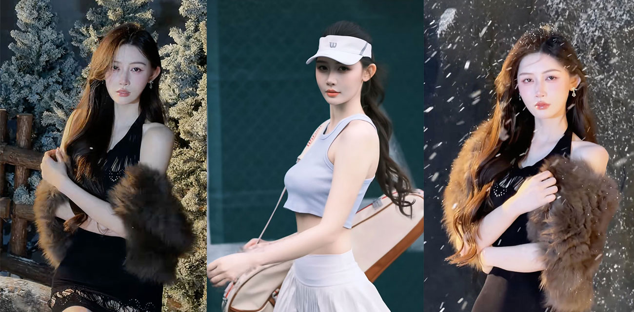 抖音网红车模【敏敏】AI脱衣视频，巨乳肥臀白虎小穴暴露无遗，双屏对比太刺激极度香艳