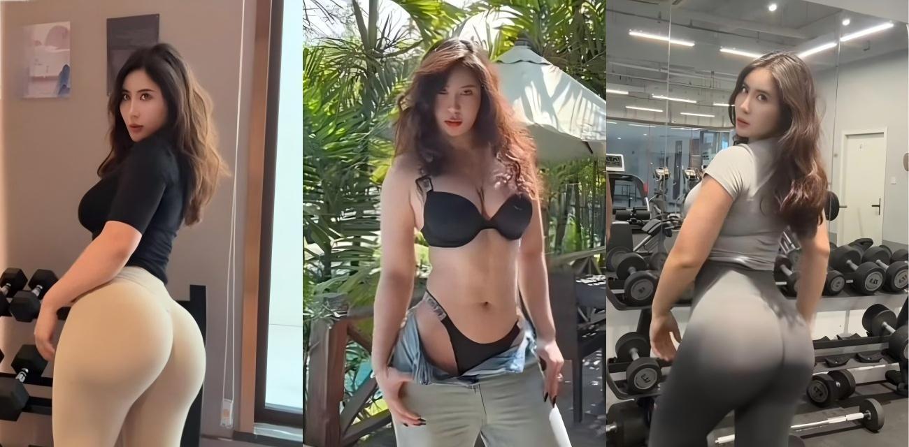 抖音15万粉健身婊【徐州盾山猫猫】高价定制福利，被健身猛男无套暴操小穴淫水狂喷直喊