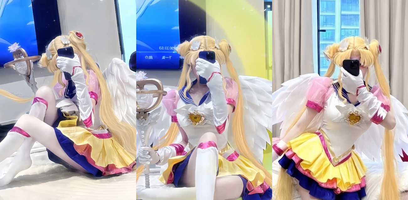 二次元女神【沐沐baby】COS美少女战士，手举阳具猛怼蜜穴高速抽插，全程浪叫呻吟直达