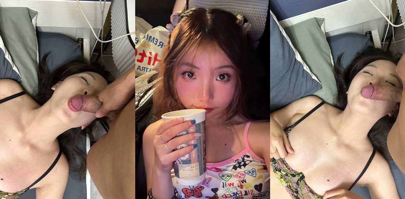 北京大学气质学生妹【王羽菲】被土豪调教成乖母狗，口技娴熟堪称一流身穿开裆黑丝被后