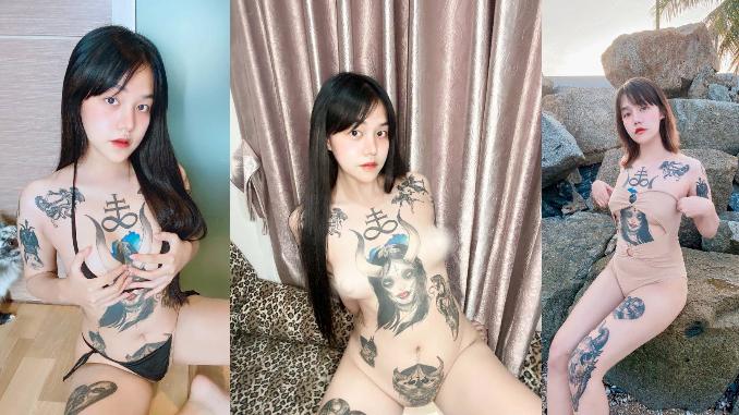 满身刺青的白虎精神小妹户外裸拍和男友的性爱视频流出，引得瓜友们连连称赞就喜欢反差
