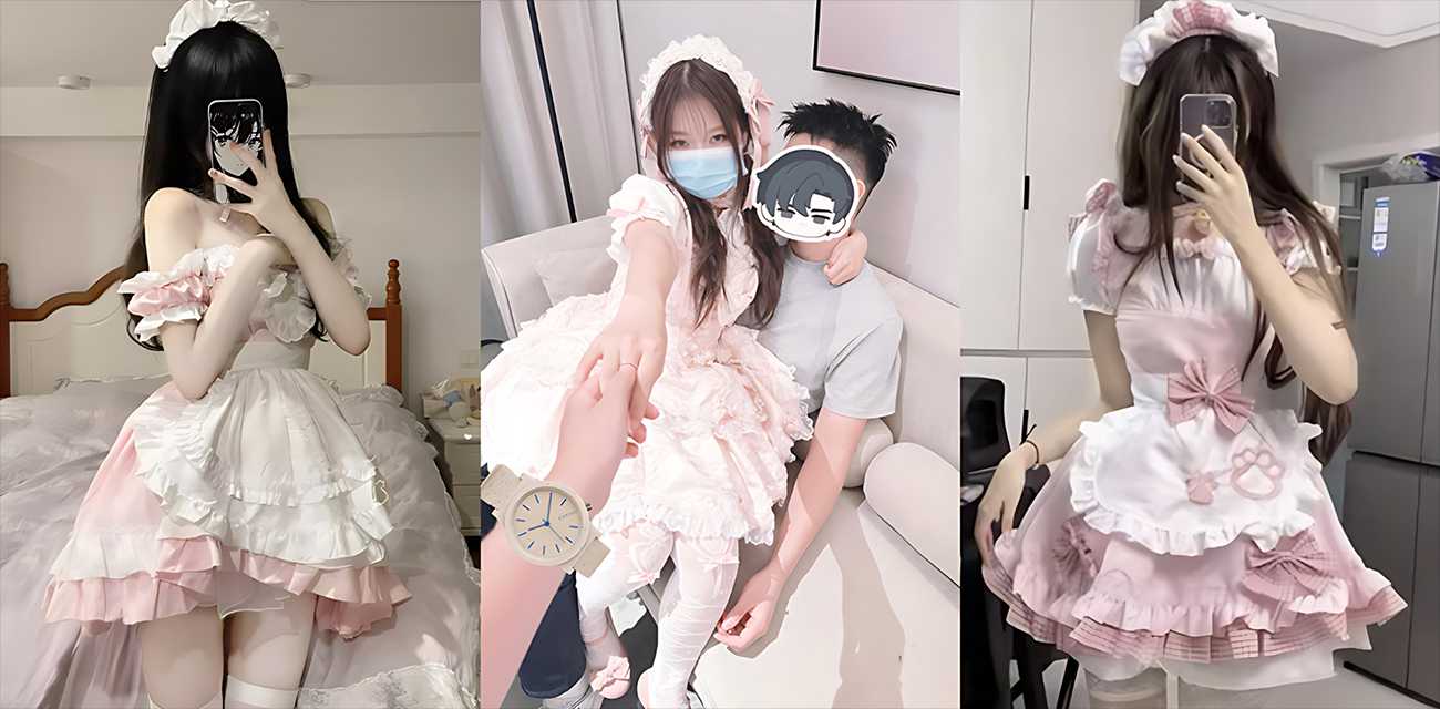 广西绿帽00后奶茶情侣原创，白丝洛丽塔小女友被陌生单男猛操呻吟不断，无能男友只能眼